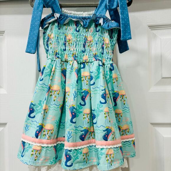 Love and Grow Seahorse and Jellyfish Dress Size 5 - Picture 1 of 6